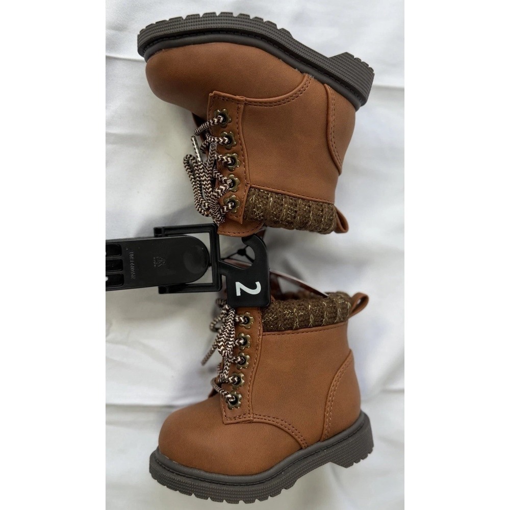Wonder Nation Sweater Knit Boot, Chestnut, Baby Girl Size 2 NWT - Picture 4 of 8